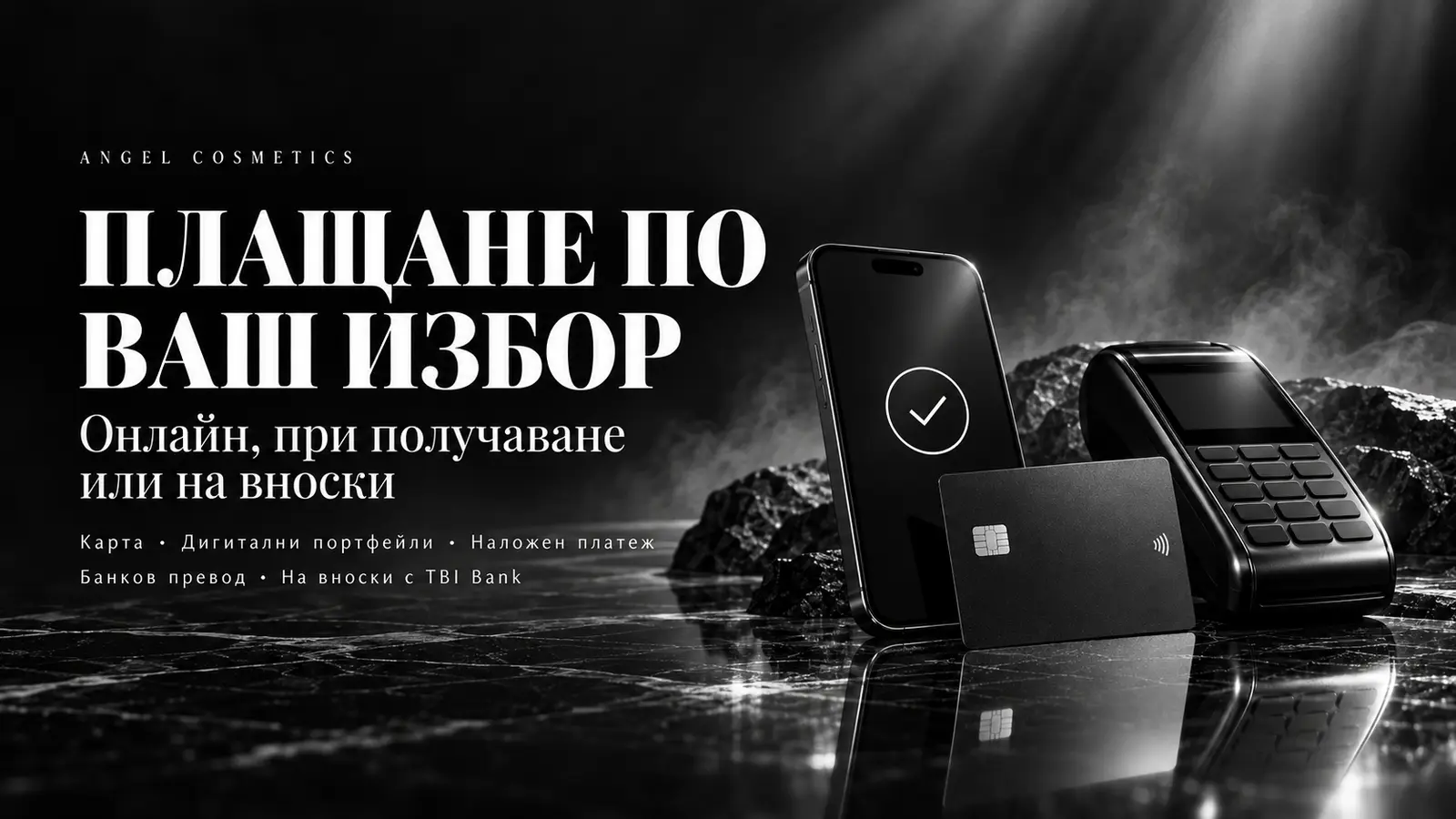 Плащане по ваш избор — онлайн, при получаване или на вноски