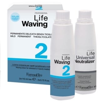 Комплект къдрин + фиксаж 2 за боядисана и изтощена коса Farmavita Life Waving 220ml