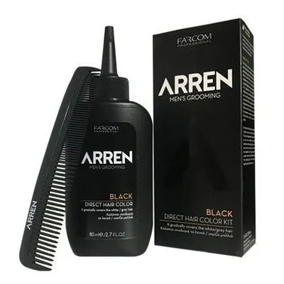 Комплект мъжка черна тонираща боя за коса Arren Men's Grooming Black Direct Hair Color Kit 80ml