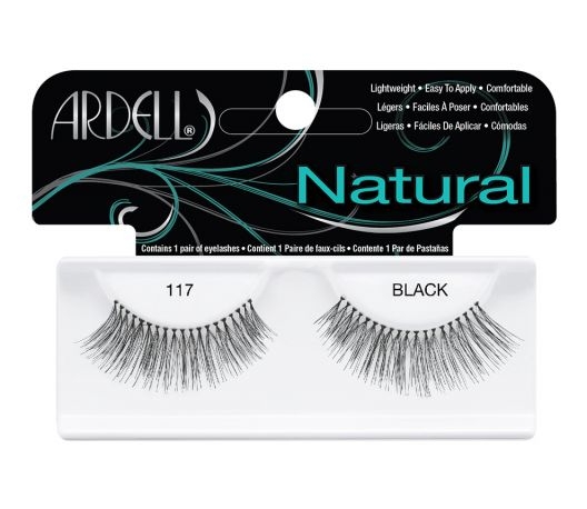 Изкуствени мигли от естествен косъм Ardell Natural 117 Black False Lashes