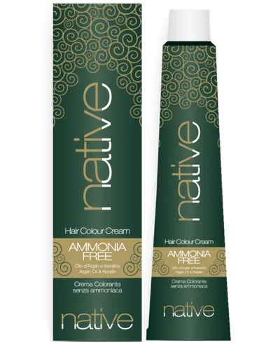 Професионална безамонячна боя за коса с арган и кератин Native Hair Colour Cream Ammonia Free 100ml