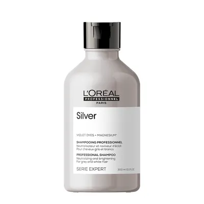Неутрализиращ шампоан за сива,бяла и платинено руса коса Loreal Professionnel Serie Expert Silver Shampoo 300ml