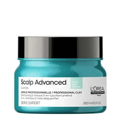 Грижа 2 в 1 шампоан и маска за скалп, склонен към омазняване Loreal Professionnel Serie Expert Scalp Advanced Anti-Oiliness 2-In-1 Deep Purifier Clay 250ml