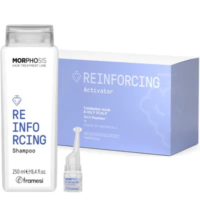 Комплект против косопад и мазен скалп Framesi Morphosis Reinforcing Set Shampoo + Activator