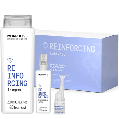 Комплект против косопад и мазен скалп Framesi Morphosis Reinforcing Set Shampoo + Activator+Spray