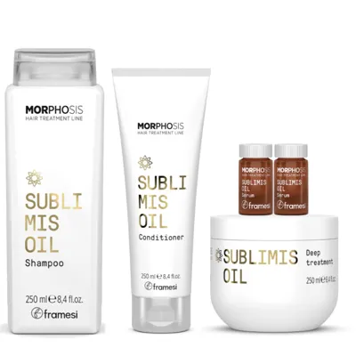 Хидратиращ комплект за суха и дехидратирана коса Framesi Morphosis Sublimis Oil Set 5pcs