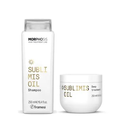 Дуо сет за суха и дехидратирана коса Framesi Morphosis Sublimis Oil Duo Gift Set for Dry Hair