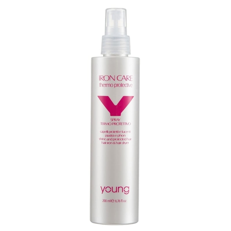 Термозащитен спрей за коса при сушене и изправяне с ленено масло Young Professional Iron Care Thermo Spray 200 ml