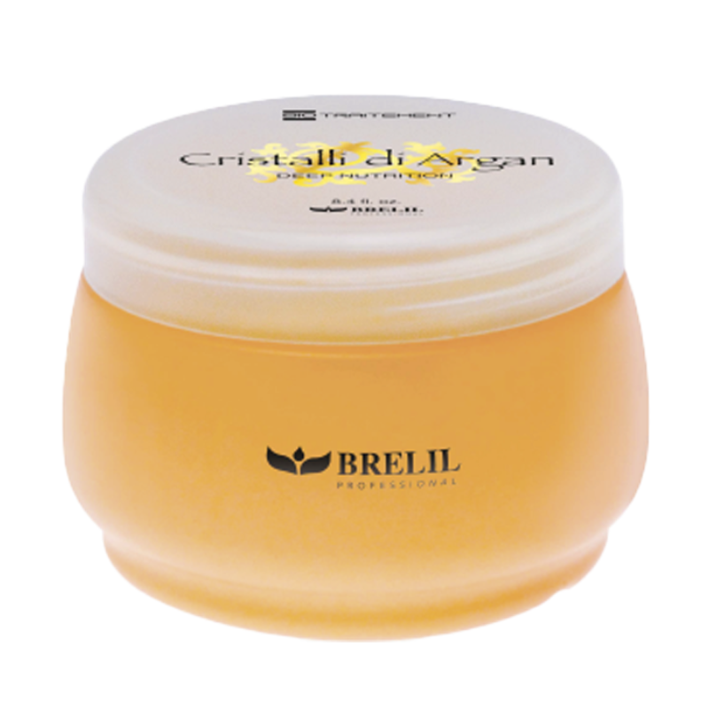 Дълбоко подхранваща маска с арганово масло и алое вера Brelil Cristalli di Argan Hair Mask With Organic Argan Oil and Aloe Vera Milk