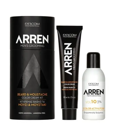 Безамонячна крем боя за брада и мустаци Arren Men's Grooming Beard & Moustache Color Cream Ammonia Free 60ml