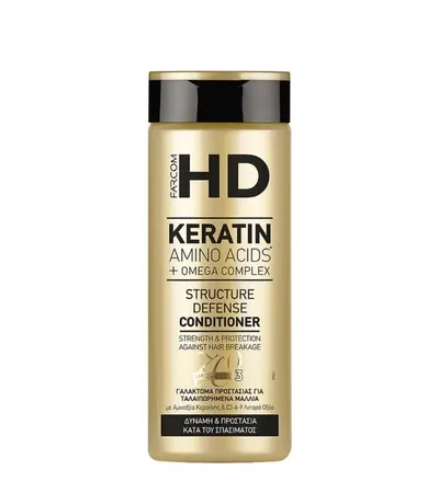 Балсам за защита срещу накъсване Farcom HD Keratin Amino Acids + Omega Complex Structure Defense Conditioner 330ml
