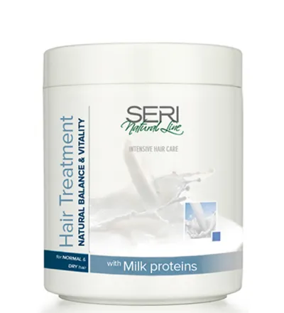 Интензивна маска за чуплива и непокорна коса Seri Natural Line Intense Hair Treatment Milk Proteins 1000ml