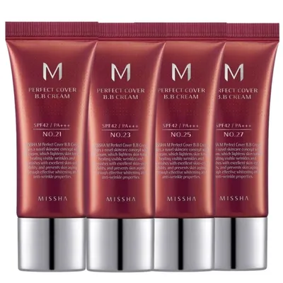 BB крем с перфектно покритие Missha M Perfect Cover BB Cream 20ml (РАЗЛИЧНИ НЮАНСИ)
