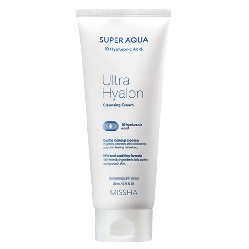 Почистващ крем с 10 вида хиалуронова киселина Missha Super Aqua Ultra Hyaluron Cleansing Cream 200ml