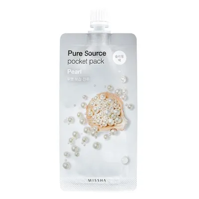 Нощна маска за лице с Перлени частици Missha Pure Source Pocket Pack Pearl 10ml