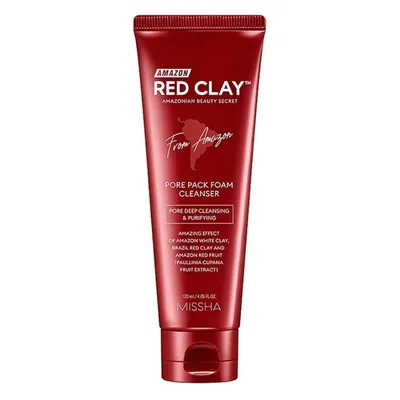 Почистваща пяна за лице Missha Amazon Red Clay Pore Pack Foam Cleanser 120ml