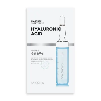 Текстилна маска за лице с Хиалуронова киселина Missha Mascure Hydra Solution Sheet Mask Hyaluron Acid