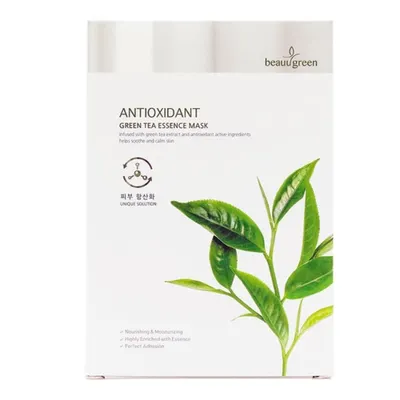 Текстилна маска със зелен чай BeauuGreen Green Tea Essence Mask 23g