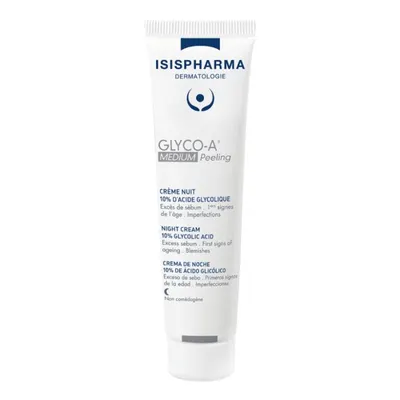 Умерен нощен пилинг крем против бръчки петна Isis Pharma Glyco-A Medium Peeling Night Cream 10% Glycolic Acid 30ml
