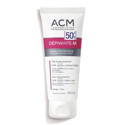 Изсветляващ слънцезащитен крем без цвят ACM Depiwhite M SPF 50 40ml