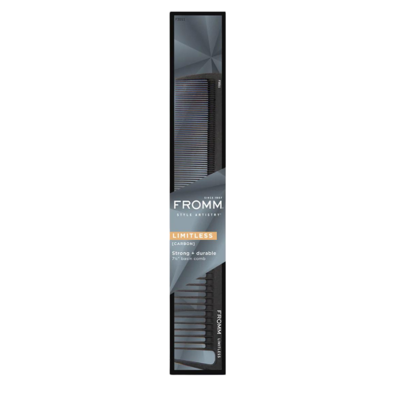 Ежедневен карбонов гребен за подстригване 19см FROMM Limitless 7.5" Carbon Basin Comb