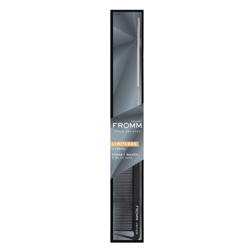 Оформящ гребен за коса FROMM Limitless 9" Carbon Pin Tail Comb
