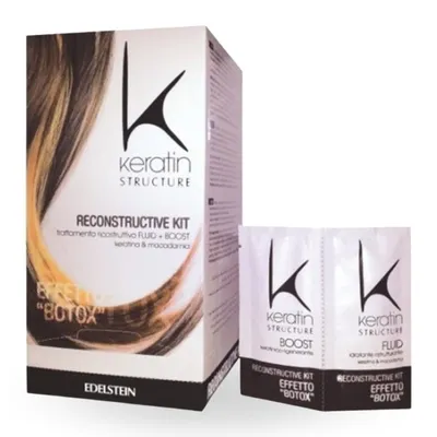 Кератинова терапия за силно увредена коса бустер Edelstein Keratin Structure Reconstructive Kit Effect Booster 2x12ml