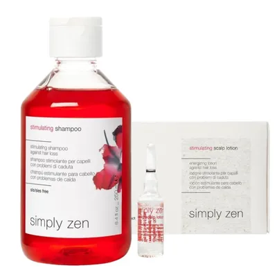 Сет за стимулиране на растежа и против косопад Simply Zen Stimulating Shampoo 250ml + Ampoules