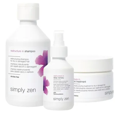 Интензивна реструктурираща терапия за увредена коса Simply Zen Restructure in Set