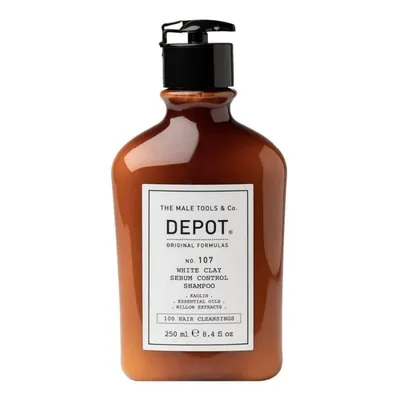 Шампоан за мазен скалп с бяла глина Depot No. 107 White Clay Sebum Control Shampoo 250ml