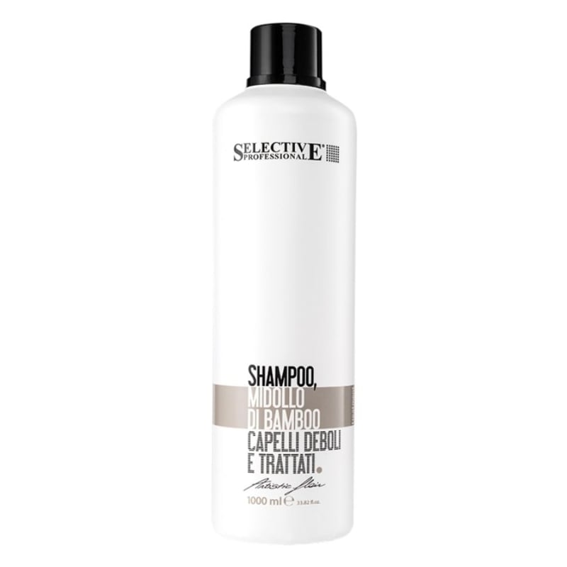 Подсилващ шампоан за слаба коса Selective Artistic Flair Midollo Di Bamboo Shampoo 1000ml