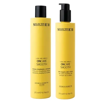 Изглаждаща рутина за дълга и непокорна коса Selective ОnCare Smooth Shampoo + Milk