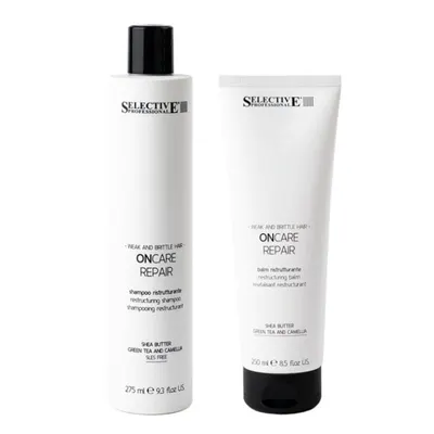 Сет за увредена и склонна към накъсване коса Selective ОnCare Repair Set Shampoo + Conditioner