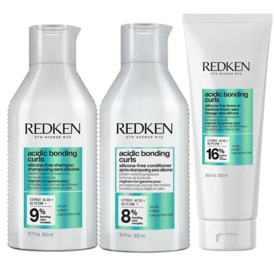 Възстановяващ сет за третирани и увредени къдрави коси Redken Acidic Bonding Curls Trio Set