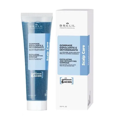 Екфолиращ и детоксикиращ скраб за скалп с азуле и азелаинова киселина Brelil Scalp Care Exfoliating & Detoxifying Gommage 150ml