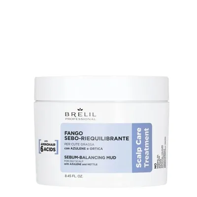 Себум-балансираща кал за мазен скалп и хиперхидроза Brelil Scalp Care Sebum Balancing Mud 250ml