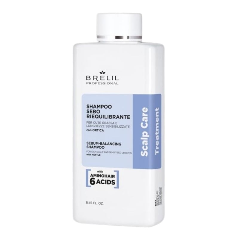 Шампоан за балансиране на мазен скалп с коприва Brelil Scalp Care Sebum Balancing Shampoo with Nettle 250ml
