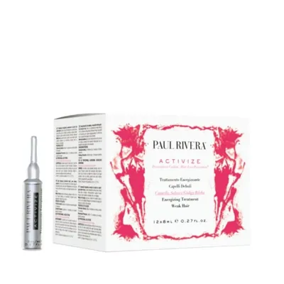 Енергизираща терапия против косопад и слаба коса Paul Rivera Activize Energizing Treatment Week Hair 12 x 8ml