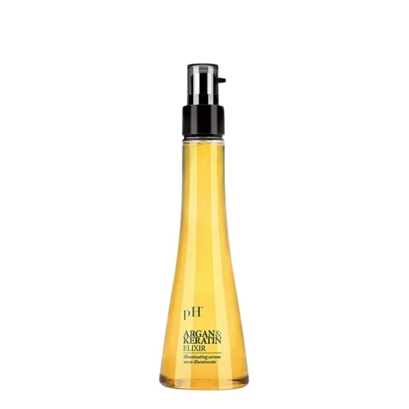 Oзаряващ маслен серум за суха и увредена коса pH Laboratories Argan & Keratin Elixir 100ml