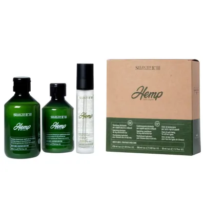 Интензивен хидратиращ комплект Selective Hemp Shampoo + Conditioner+Elixir