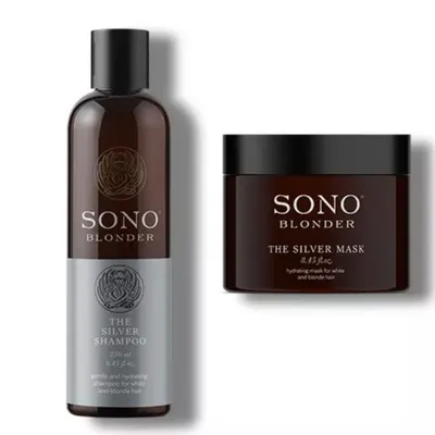Комплект за руса, сребриста и бяла коса Sono Silver Blonder Set