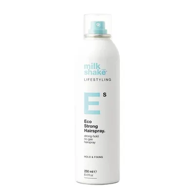 Неаерозолен лак за коса със силна фиксация и естествен завършек Milkshake Lifestyling Eco Strong Hairspray 250ml