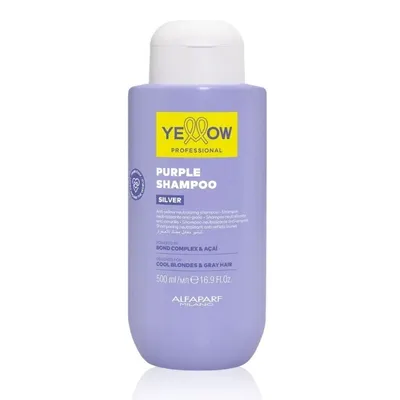 Професионален шампоан за неутрализиране на жълти тонове с Bond Complex и акай – Yellow Professional Silver Purple Shampoo 500 ml