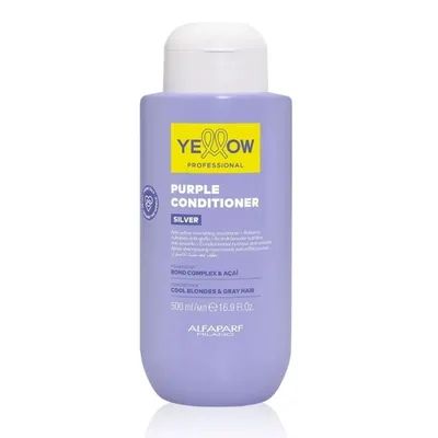 Професионален балсам за неутрализиране на жълти тонове с Bond Complex и акай – Yellow Professional Silver Purple Conditioner 500 ml