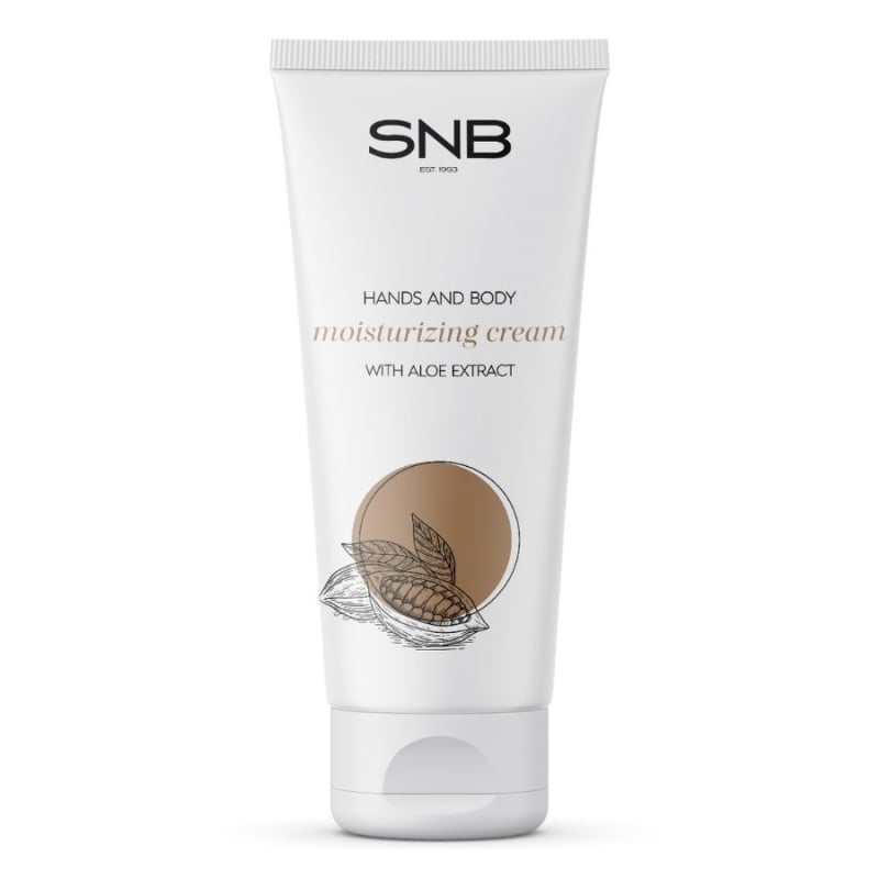 Овлажняващ крем за ръце, крака и тяло с аромат на кокос и шоколад SNB Moisturizing Cream with Aloe Vera & Urea 200ml