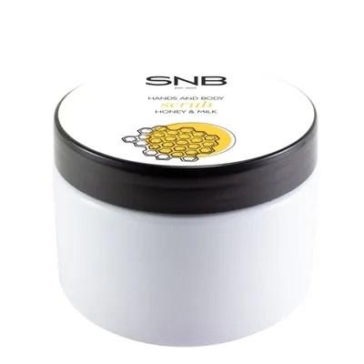 Скраб за ръце и тяло мед и мляко с хималайска сол SNB Honey & Milk Scrub with Hymalayan Salt 300ml