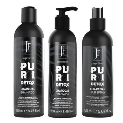 Комплект за детокс и защита на косата Jungle Fever Puridetox Charcoal System