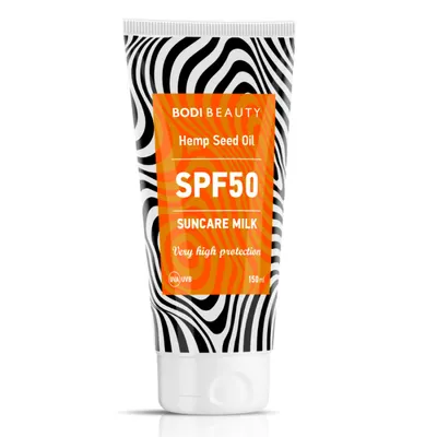 Слънцезащитно мляко с масло от Канабис Bodi Beauty Bille PH Hemp Seed Oil Protect & Repair Suncare Milk SPF50 150ml