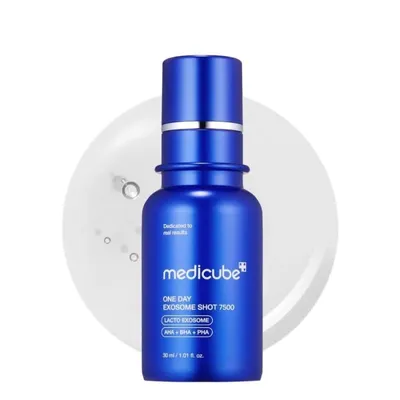 Серум с микроигли и екзозоми за свиване на пори и контрол на себума – Medicube One Day Exosome Shot Pore Ampoule 7500 30 ml