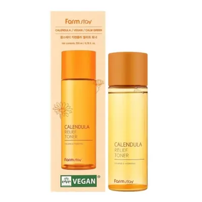 Тоник с невен за чувствителна и суха кожа – Farmstay Calendula Relief Toner 200 ml